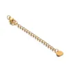Lobster clasp plus tail chain plus crooked heart
