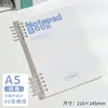 Quaderno A5 a dieci fori, bianco con righe orizzontali