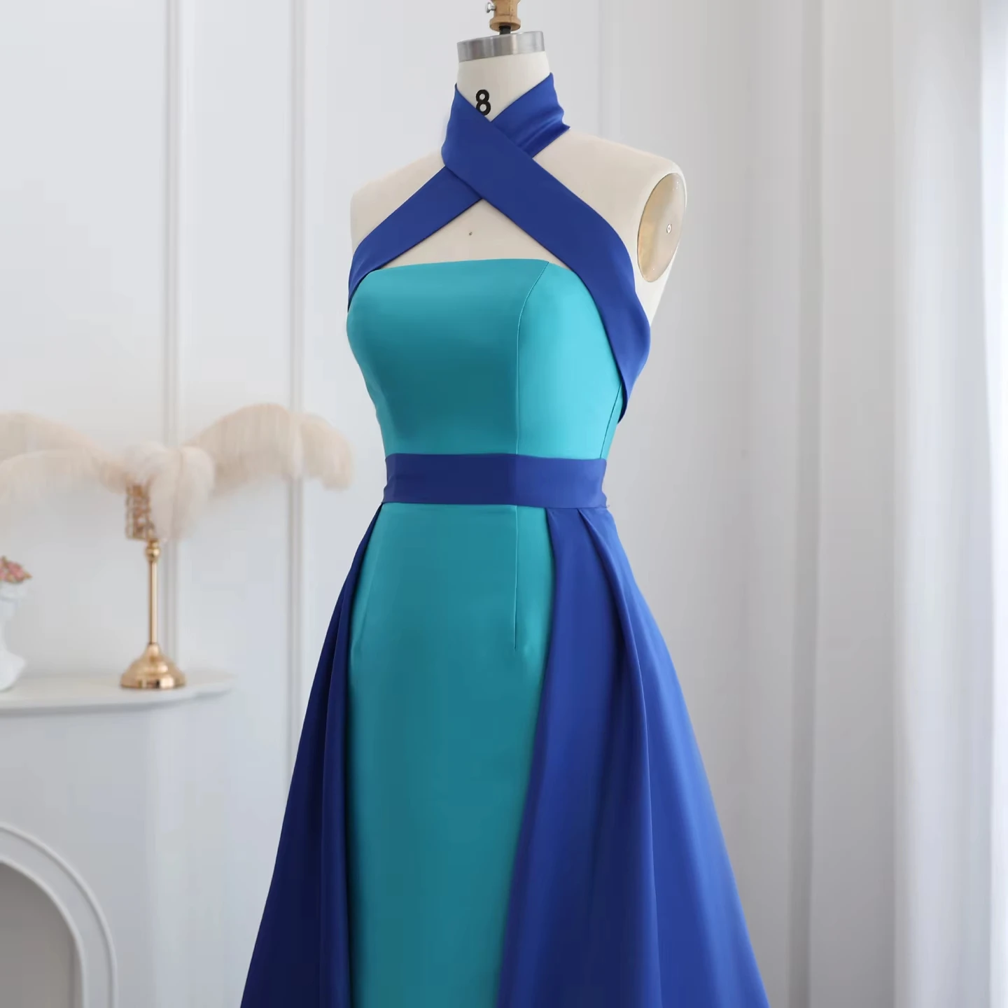 long brown dresses Brown Satin Tulle Long Prom Gown, Brown Long Evening Dresses – shdress
