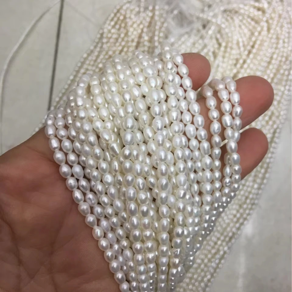 Piccole Coltivate Akoya Bianco Naturale 2mm-3mm Perle Sciolte D'acqua Dolce Di Piccole Dimensioni Forma Ovale Per La Creazione Di Gioielli Fai Da Te - Foto 7