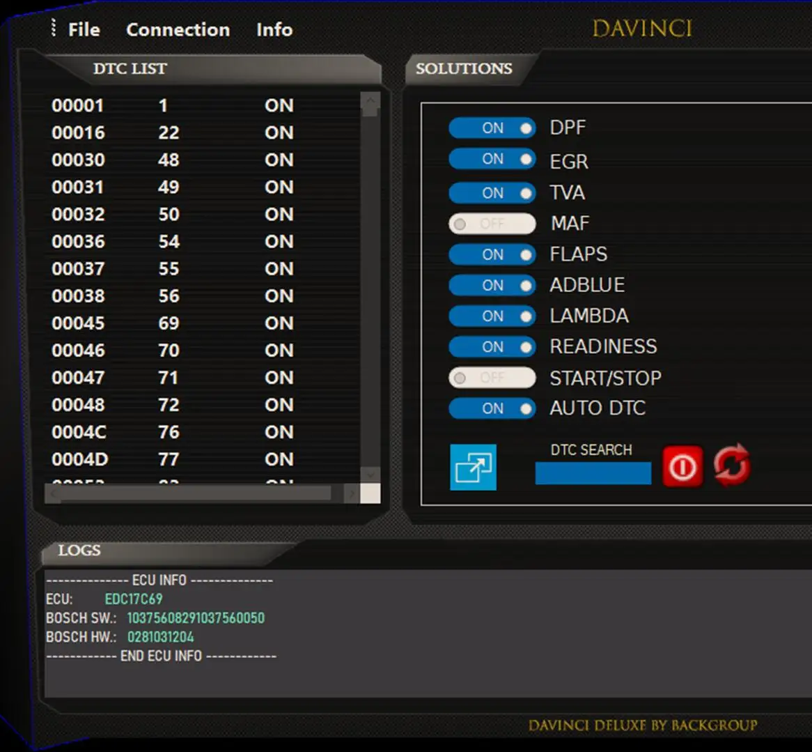 2024 Latest Version DaVinci Deluxe Edition Software Related With Modern Antipollution System DTC DPF EGR SCR TVA MAF