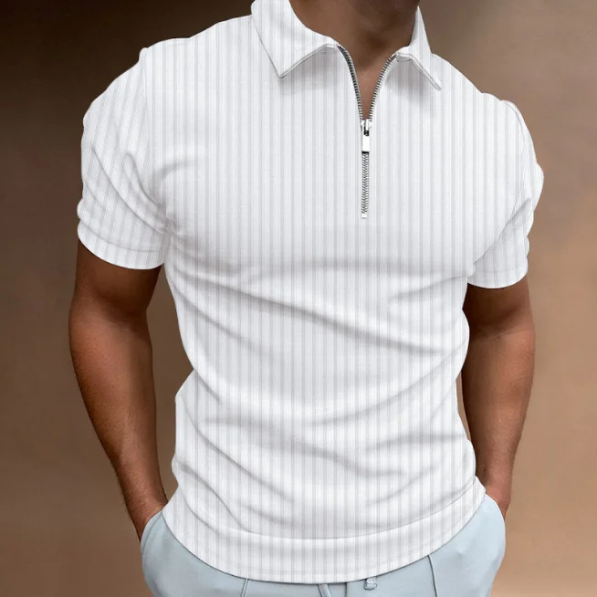 Polo De Manga Corta Para Hombre Camisetas De Póker Con Cuello Vuelto Polo  Rayas