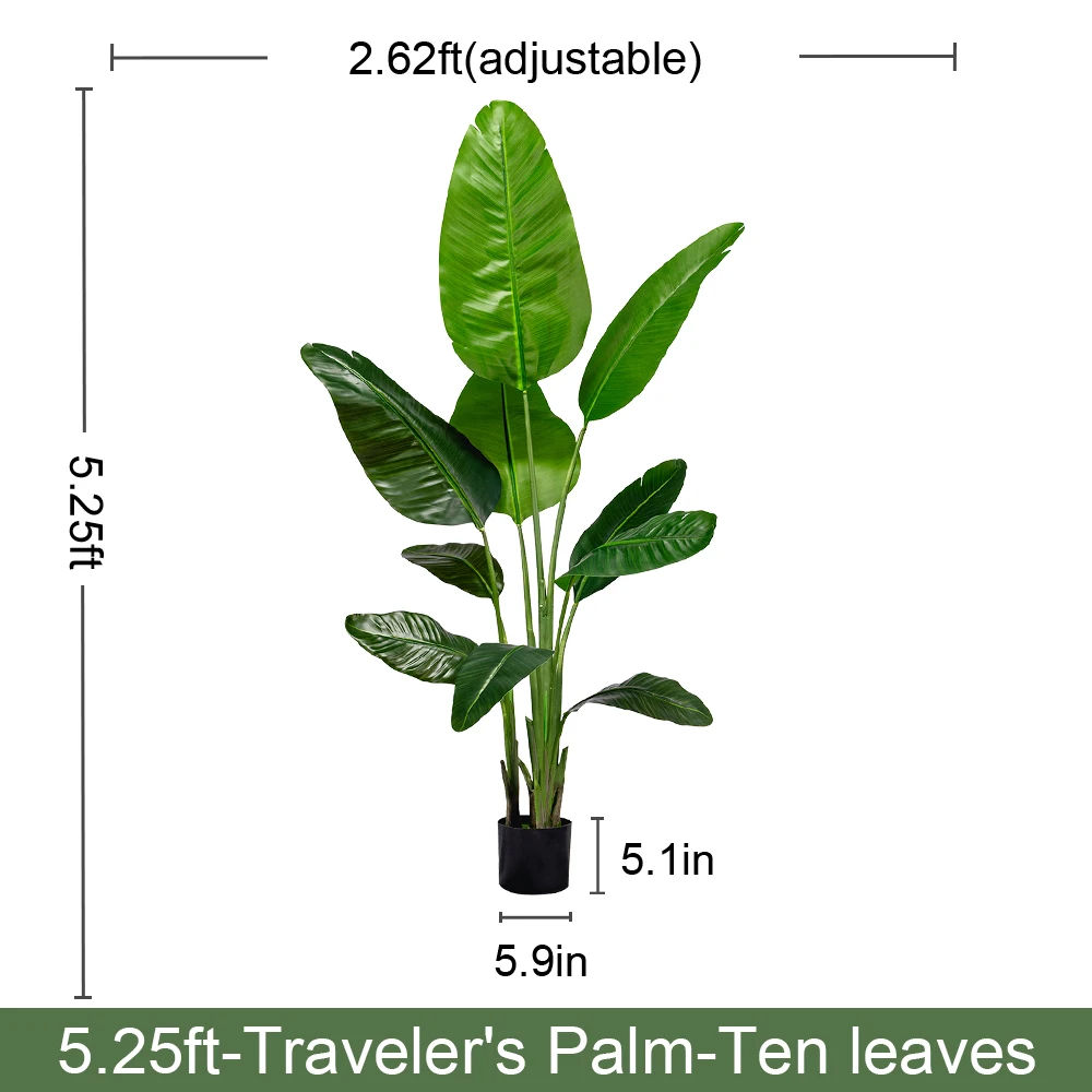 product artificial plants travelers banana palm trees indoor decorative faux plants home hotel garden decor-23