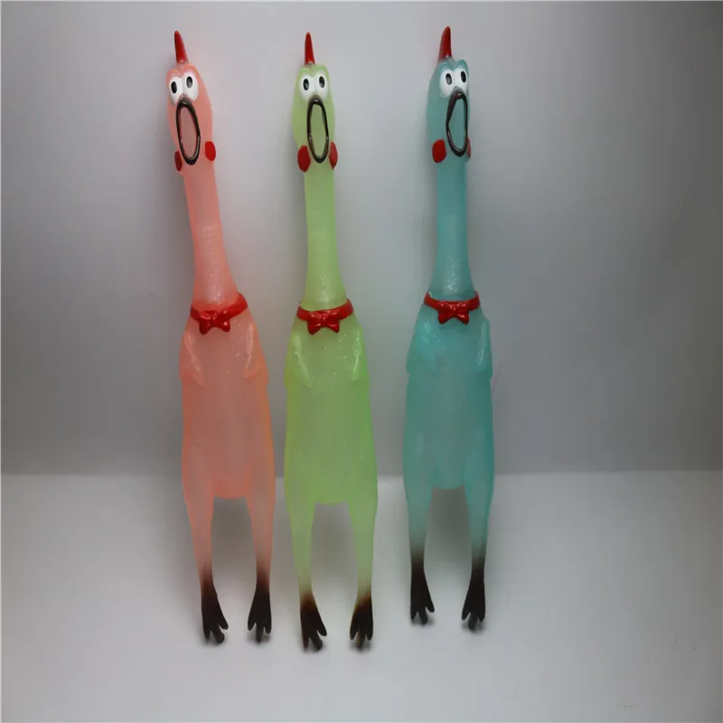 Factory Direct New and Unique Luminous Screaming Chicken Toy Plastic Decompressing Chicken for Ventilation