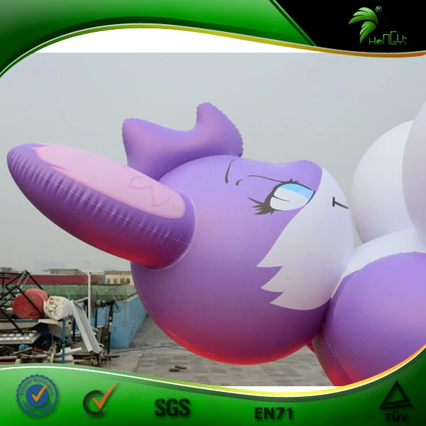 Colorful Design Inflatable Standing Big Boobs Fox Inflatable Hongyi Sex Animal Cartoon Toy with SPH
