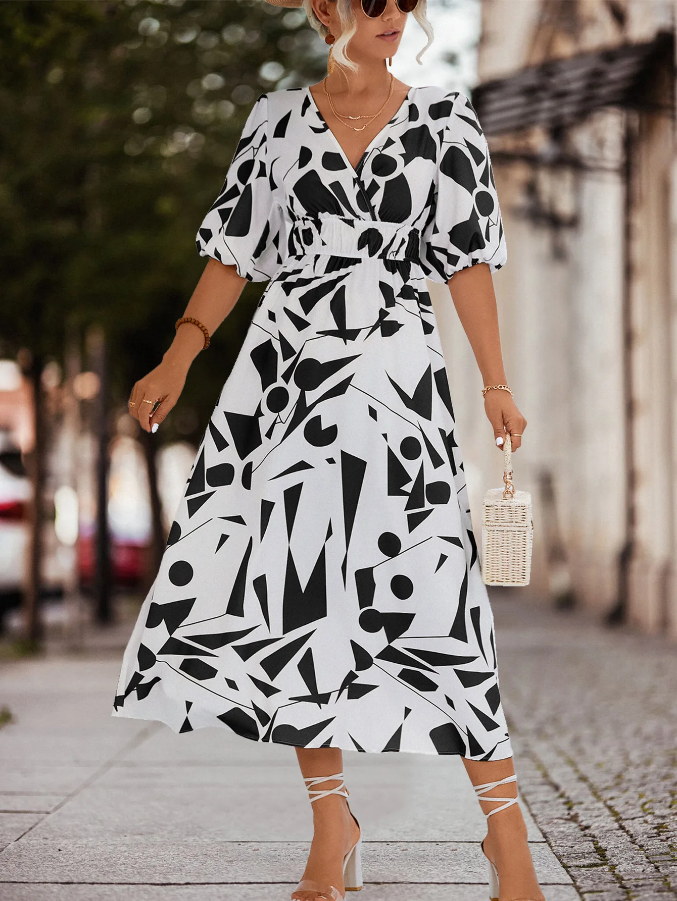 white christmas dresses Real Essentials 3 Pack Women’s Casual Short Sleeve Maxi T-Shirt Summer Dress with Slit (Available in Plus Size) main image 0