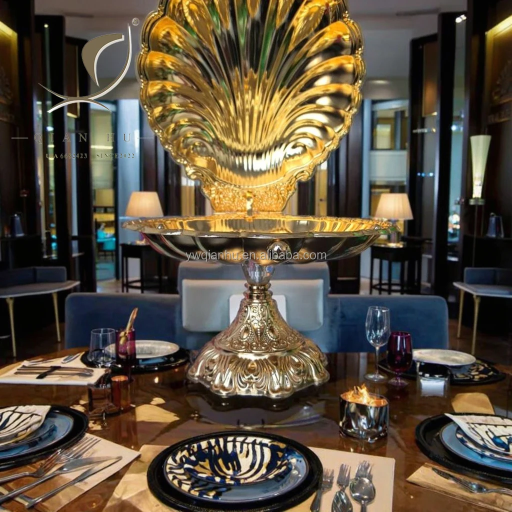 QIAN HU Luxury Gold Zinc Alloy Snack Dishes - Creative & Eco-friendly