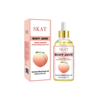 Wholesale Custom Peach Flavor for dry skin Organic Moisturizing Massage Skin Care Jojoba Oil Vitamin E Glossy Body Oil
