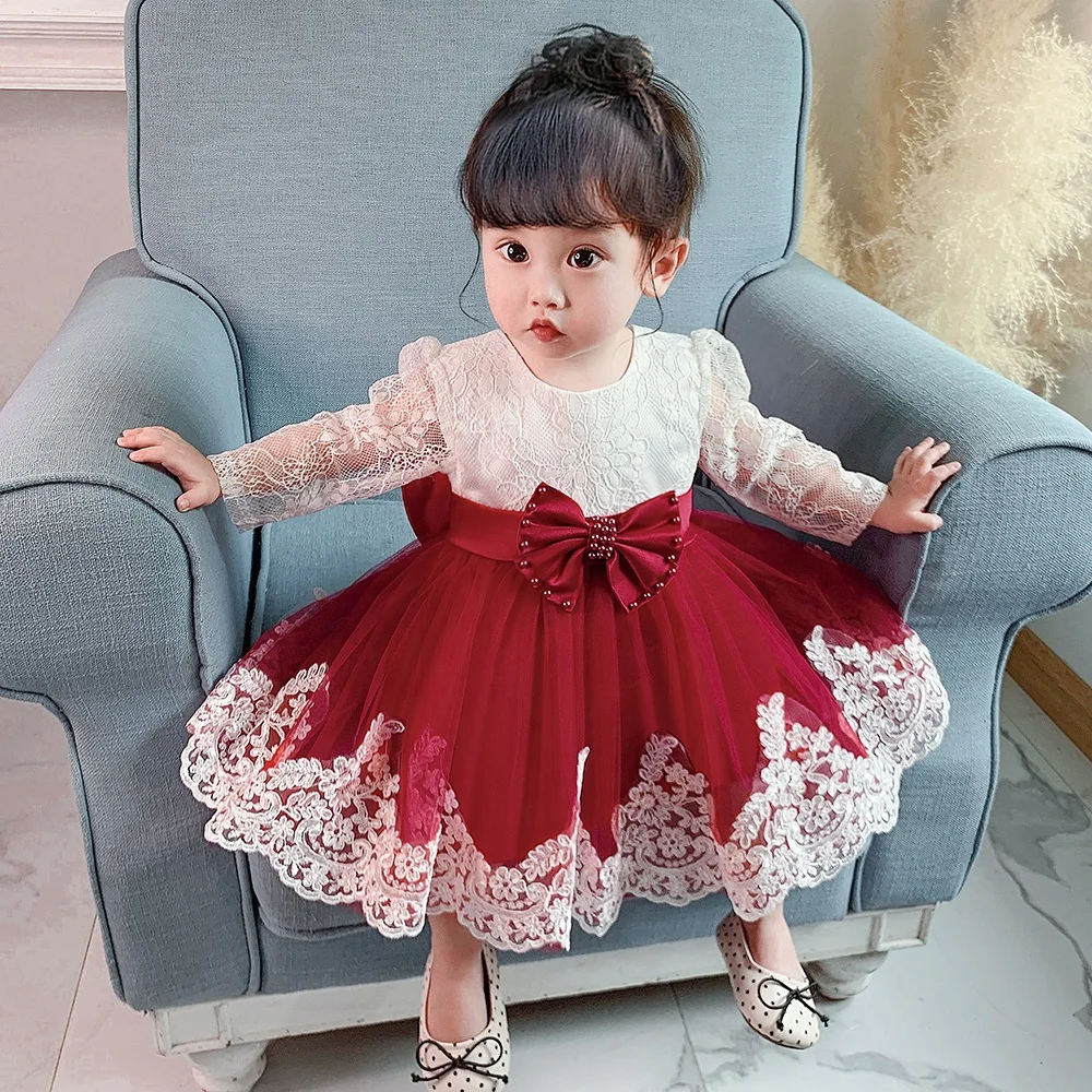 Baptism Dress Burlington Dresses Girl Red Little Girl Dresses 2022