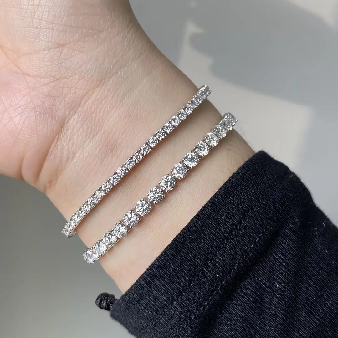 Provence Gem Lab Grown Diamond Tennis Bracelets 14K, 18K