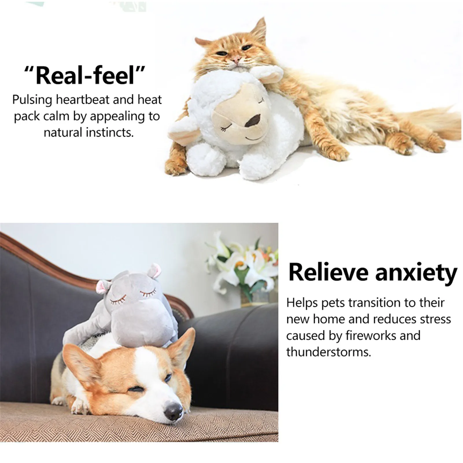Picture of Plush Toy Pet Anxiety Relief Calming Aid Behavioral Training Comfort ...