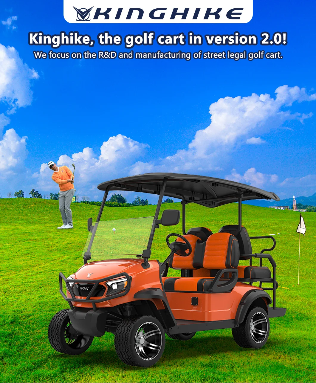 Buy Electric Golf Trolley Lead Acid Independence Suspension 4 Seater