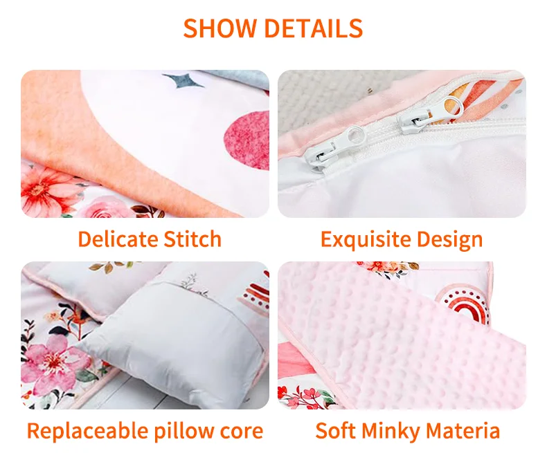 Cartoon Sleeping Bag Preschool Seersucker Nap Mat Extra Large Full