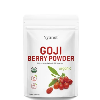 Private Label Organic Goji Berry Powder Rich in Natural Vitamin C & Enzymes Boosts Immunity & Vitality