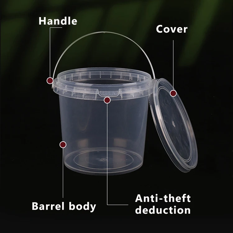 Transparent Kitchen Storage Box,Sealing Lid Food Grade Packing Bucket