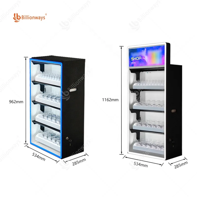 supply electronic cigarette display cabinet Custom 3 Slot Linked Structure Door Cigarette Display Case Abs Plastic Led  Tobacco Cabinet for Tobacco Shop