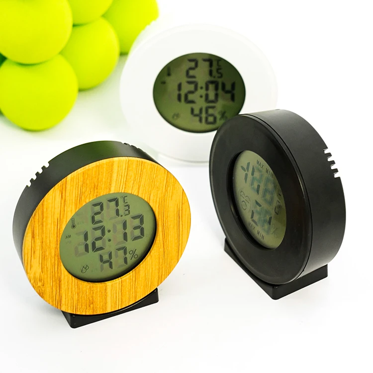 2024 Digital Temperature Humidity Meter Clock Thermometer Hygrometer As Gift for Travelling Home Living and Office