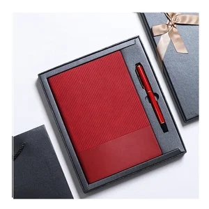 Office Stationery 2026  Wholesale Journal Company Soft Cover Diary A5 Customized Logo Planner Pu Leather Notebook With Pen Set