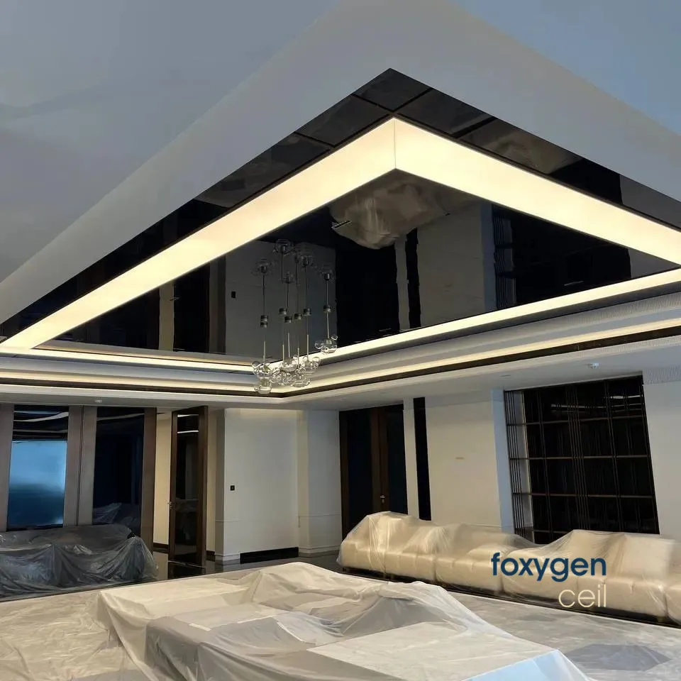 Ceiling Decoration Film Msd Glossy Black Pvc Stretch Ceiling Film