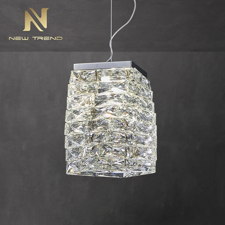 PFT8459 New Product K9 Crystal LED Hanging Light Indoor Decorative Pendant for Living Bedroom Dining Room Stylish Home Chandelier