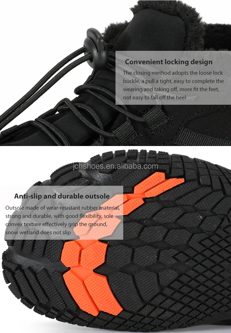 Men Women Allweather Ankle Waterproof Barefoot Shoes Winter Fur Ankle