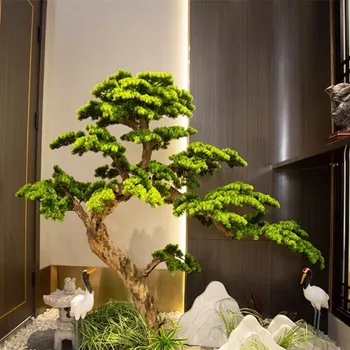 Large outdoor indoor Artificial Bonsai Tree green artificial pine tree for garden centerpiece decor