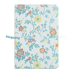 Customizable A3 Fabric Notebook Small Fresh Floral Printed Portable Flap Pocket Ancient Chinese Cloth Notepad Student Ledger