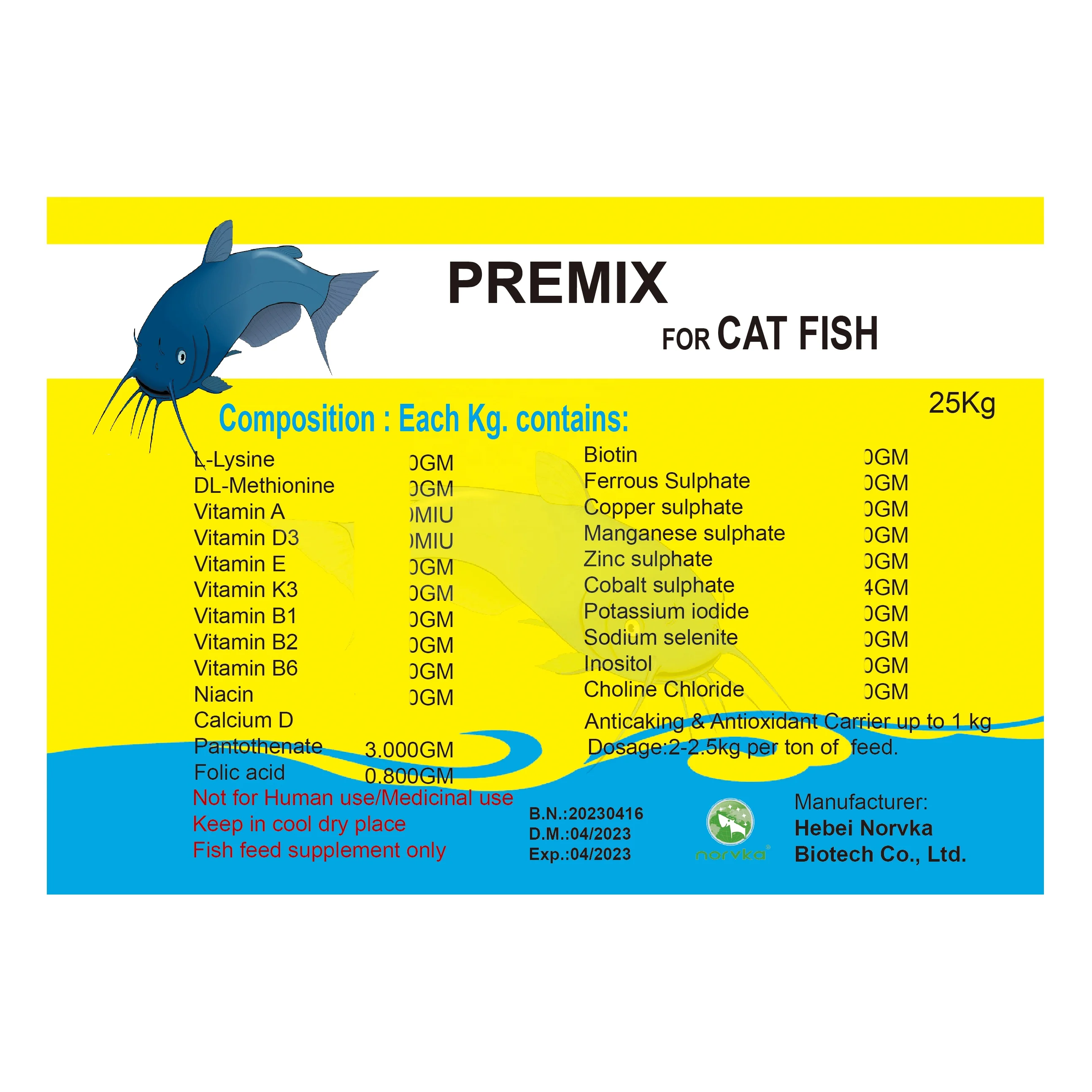 Catfish Multivitamin Growth Booster Premix Feed Buy Growth Booster