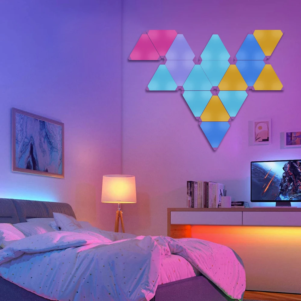 Triangle Lights Panels Smart Led Light Panel Smart Control Game Sync ...