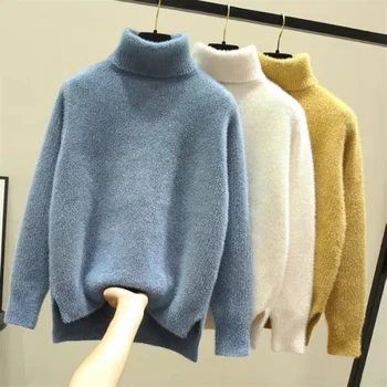 Women's Fashion Long Sleeve Casual Ribbed Knit Winter Clothes Pullover Sweaters Top