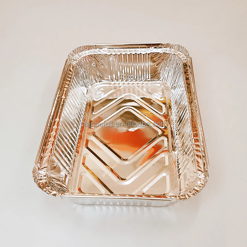 Small Rectangular Aluminum Foil Container Disposable Tableware