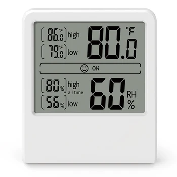 Indoor Room Lcd Electronic Temperature Humidity Meter Digital ...