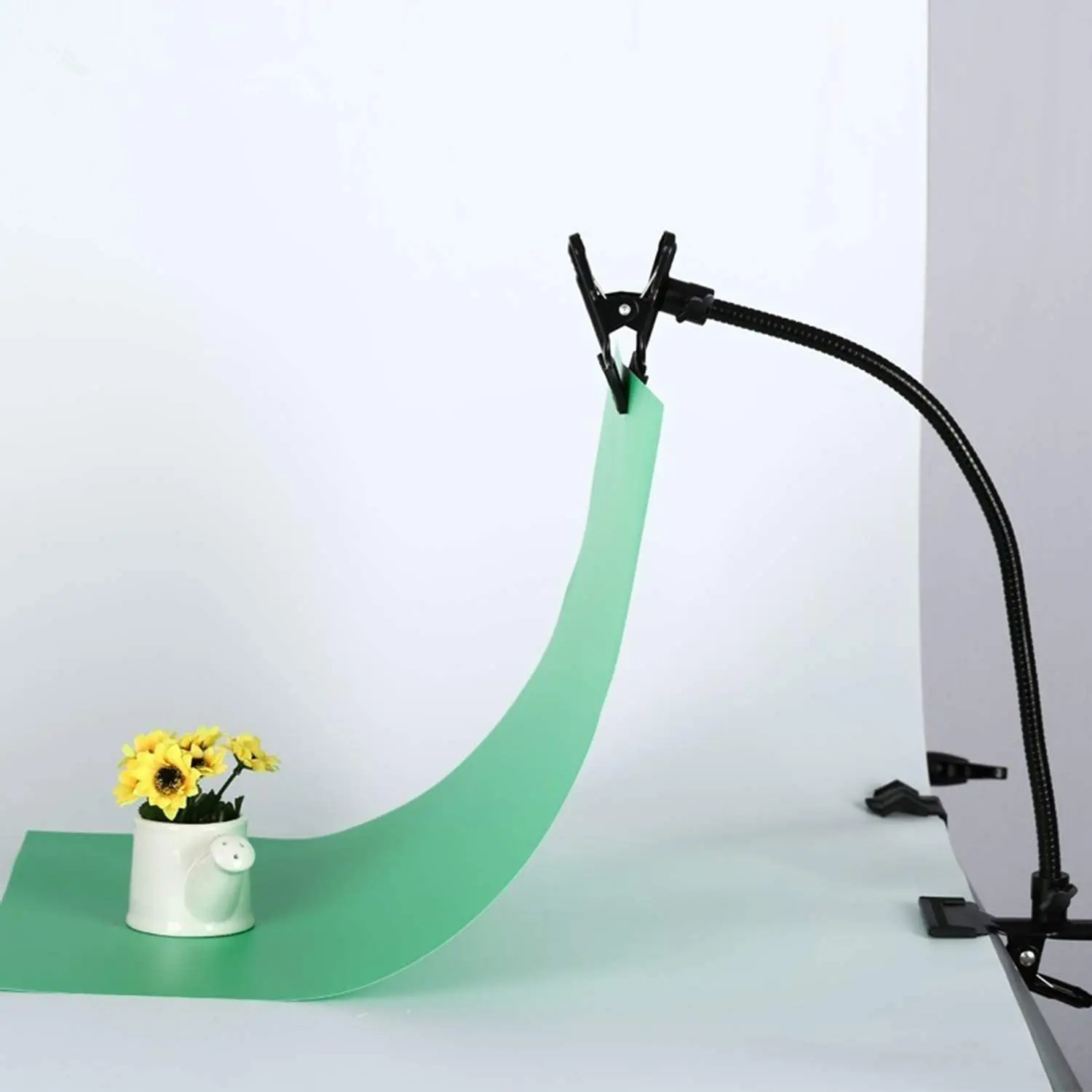 Double Clamp Snake Clamp Flexible Gooseneck Dual Arm Flexible Magic Background Clip Metal Gooseneck Holder