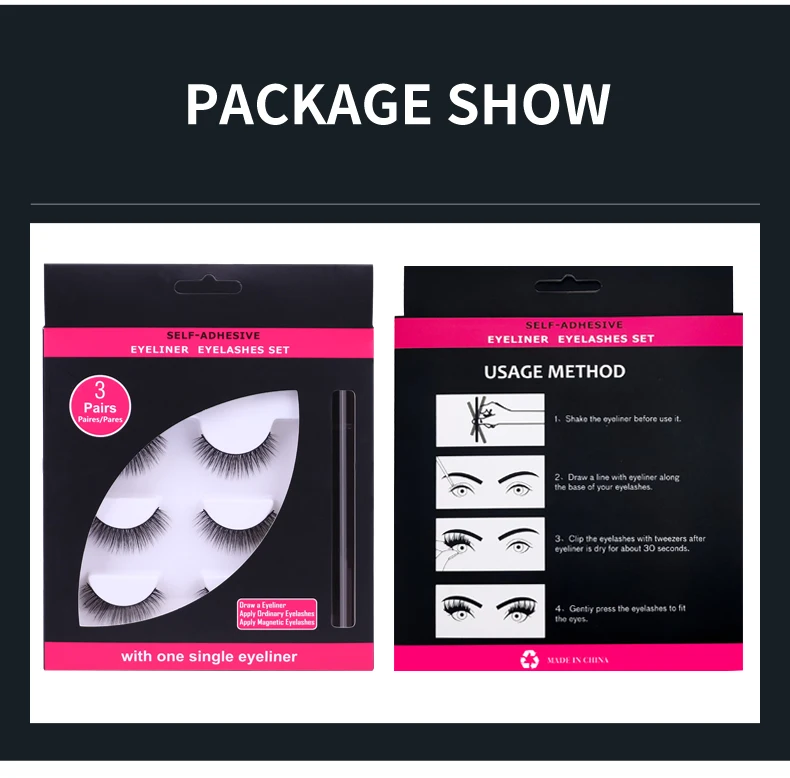 100 Handmade 3d Eyelashes With 3 Lashes