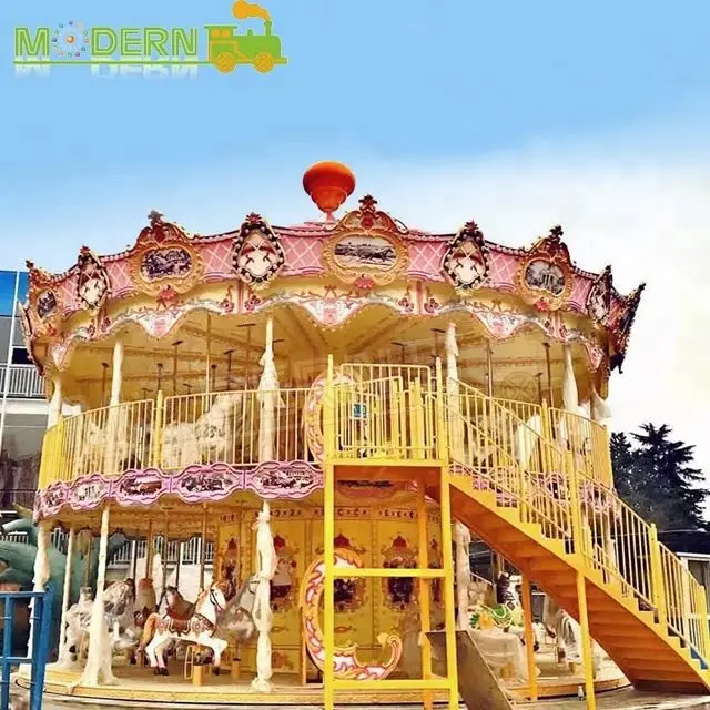 Аттракционы карусель Карусель для продажи двойная лошади