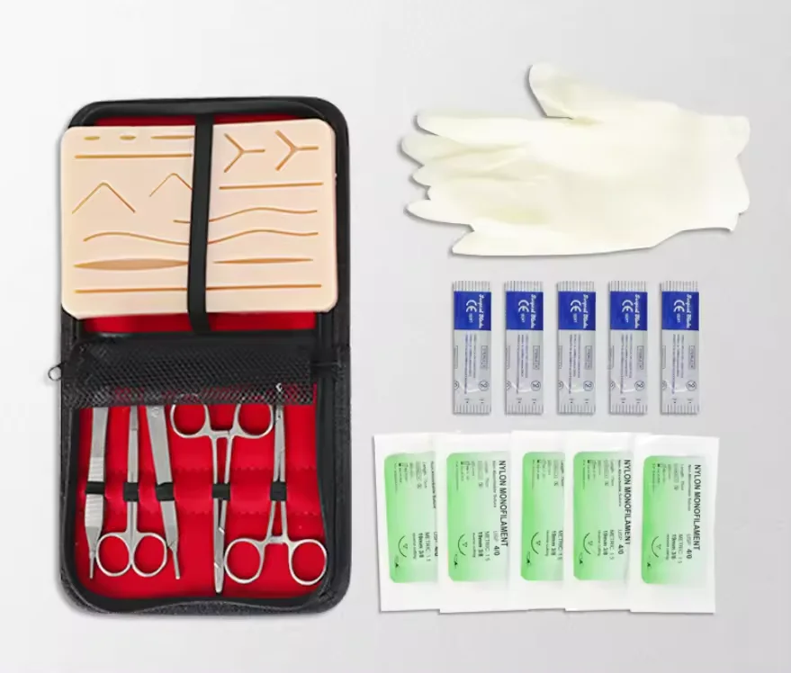 Medical Science Surgical Suture Practice Kit for Student Training with Suture Pad