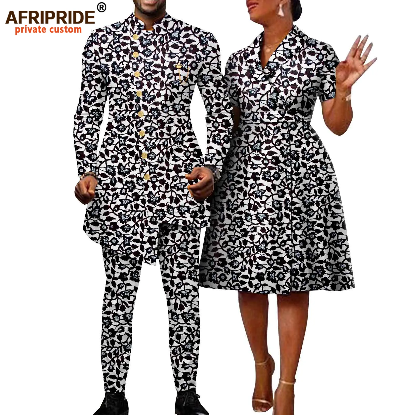 Shop Our Cotton African Couple Clothing Dress Bazin Men Shirts and