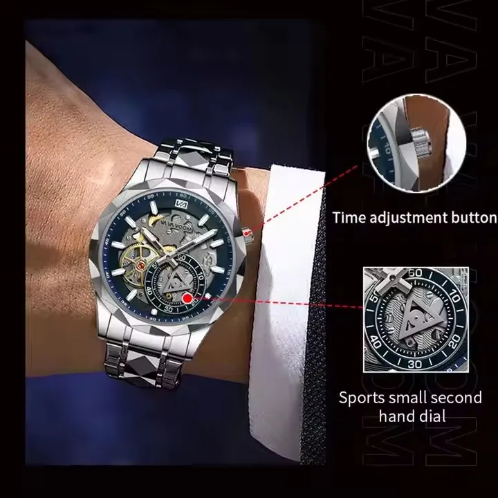 VA VA VOOM 2374 Luxury Stainless Steel Band Men's Watch