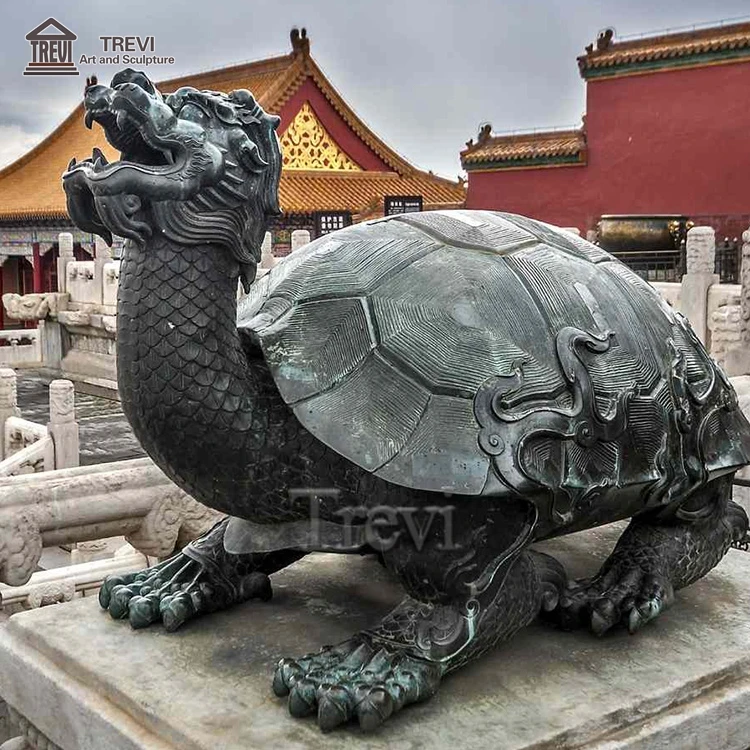经典中国金属工艺品家居酒店青铜铜绿龙龟龙龟风水雕像| Alibaba.com