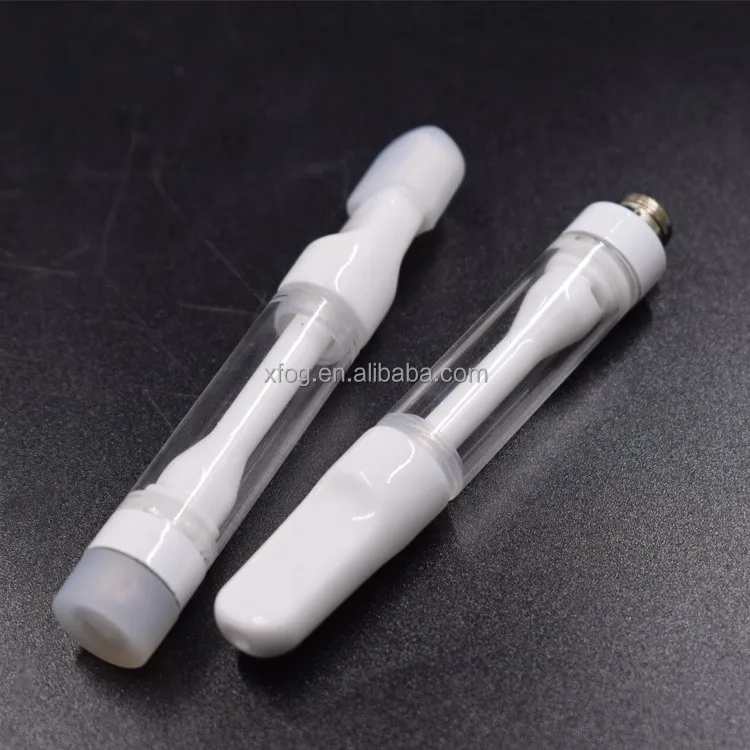 Full ceramic cartridge glass tank press tip cbd vape 05 ml ceramic vape cartridge