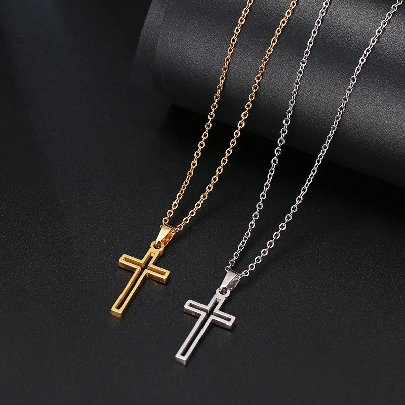 Gold Cross Necklace For Unisex Necklace 