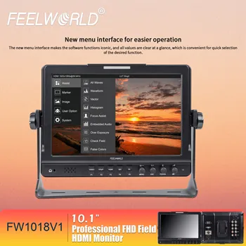 FEELWORLD FW1018 V1 10.1 Inch 1920x1200 IPS Camera Monitor with Peaking Focus Assist 3D LUT for DSLR OEM Factory Direct product image