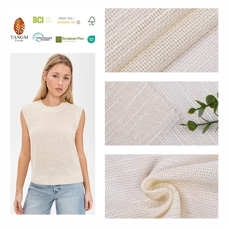 Linen Fabric Cotton Poly Blended Soft Breathable Eco-friendly Skin-friendly Women and Men Clothes Dress Fabric for Clothing