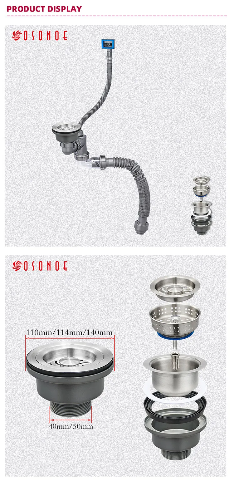 product osonoe supply wholesale kitchen sink  vegetable washing basin  drainage pipe anti odor rear drainage-2
