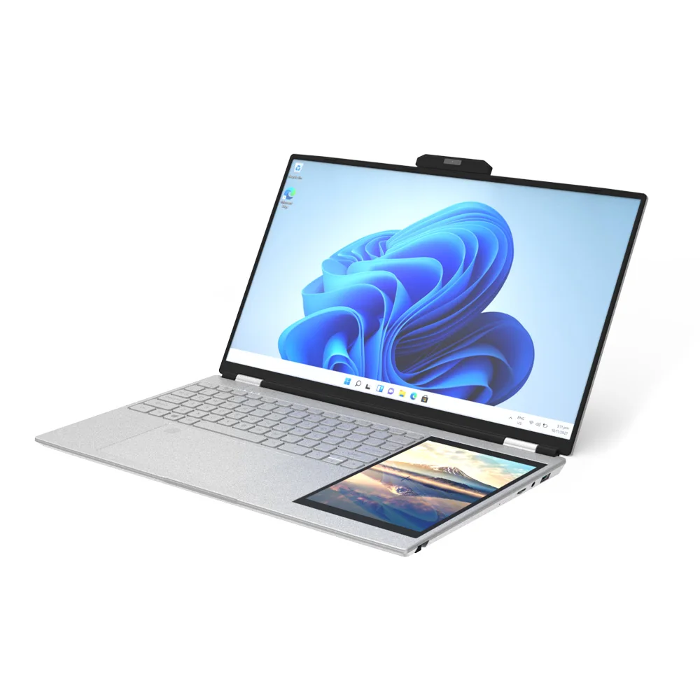 超薄型 15.6+7インチ デュアルタッチスクリーン ノートPC Win11 Intel 