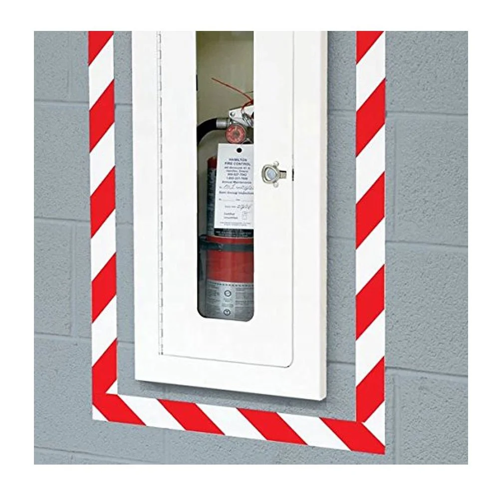 Printable Colored Red and White Warning Pvc Floor Marking Tape Manufacturer