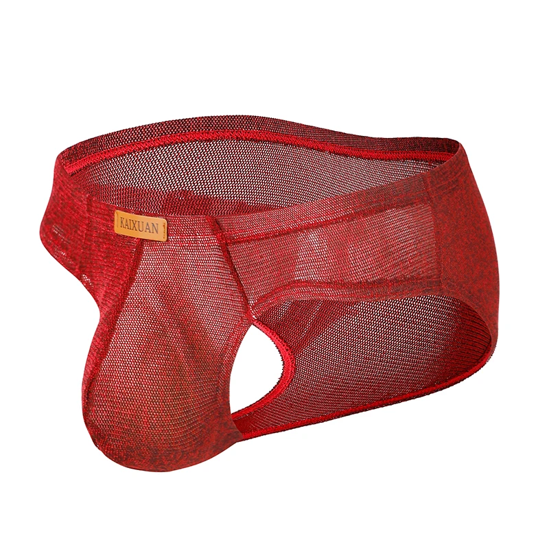 Wholesale RTS Breathable Knitted Eco-Friendly Quick Dry Waist Multi-color Big Bulge Pouch Low-Rise Men Briefs Polyester Spandex