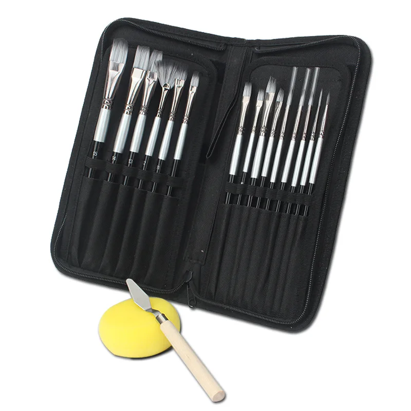 Набор акриловых кистей для рисования акварелью маслом и