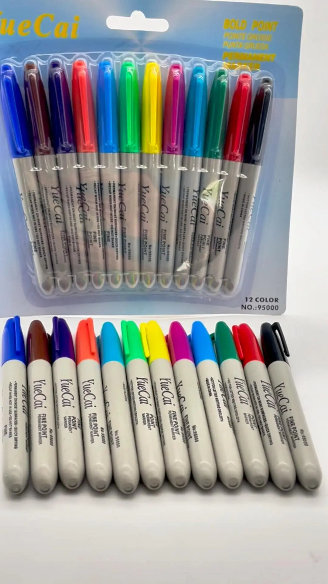 12 Colors Sharpie Fine Point Permanent Marker Pen for Students or Office