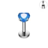 Cuore d'argento blu